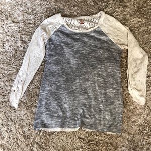 Heather Grey and Lace Shirt